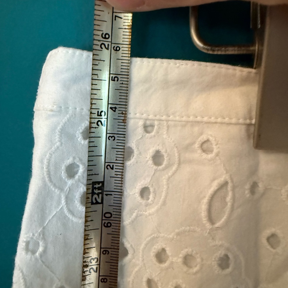 Boden White Eyelet Pencil Skirt - Picture 10 of 12